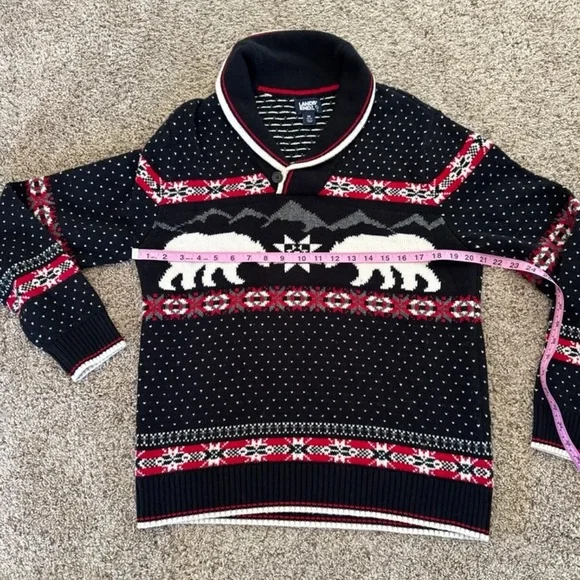 Lands' End Sweater Fair Isle Polar Bear Wool Blend
Men’s Medium/ Women’s L/XL - Picture 8 of 12